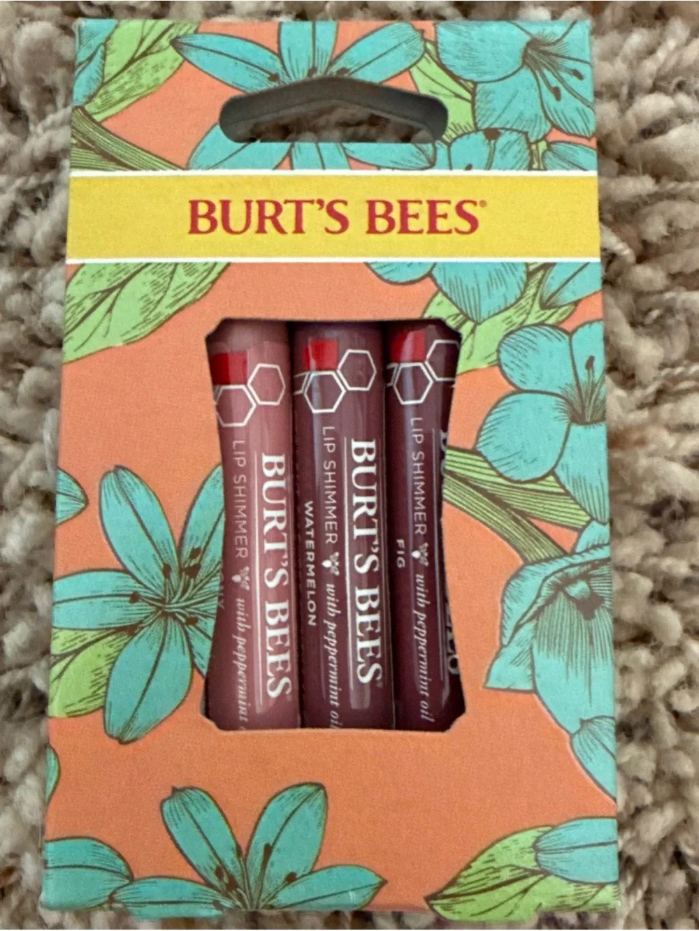 Burt's Bees Lip Shimmer Trio - Red and Pink Tubes